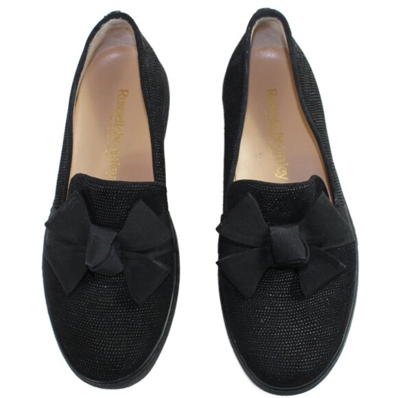 Russell & Bromley Black Bow Detail Slip-On Loafers, Size 37 (US 6.5-7) - Picture 8 of 8